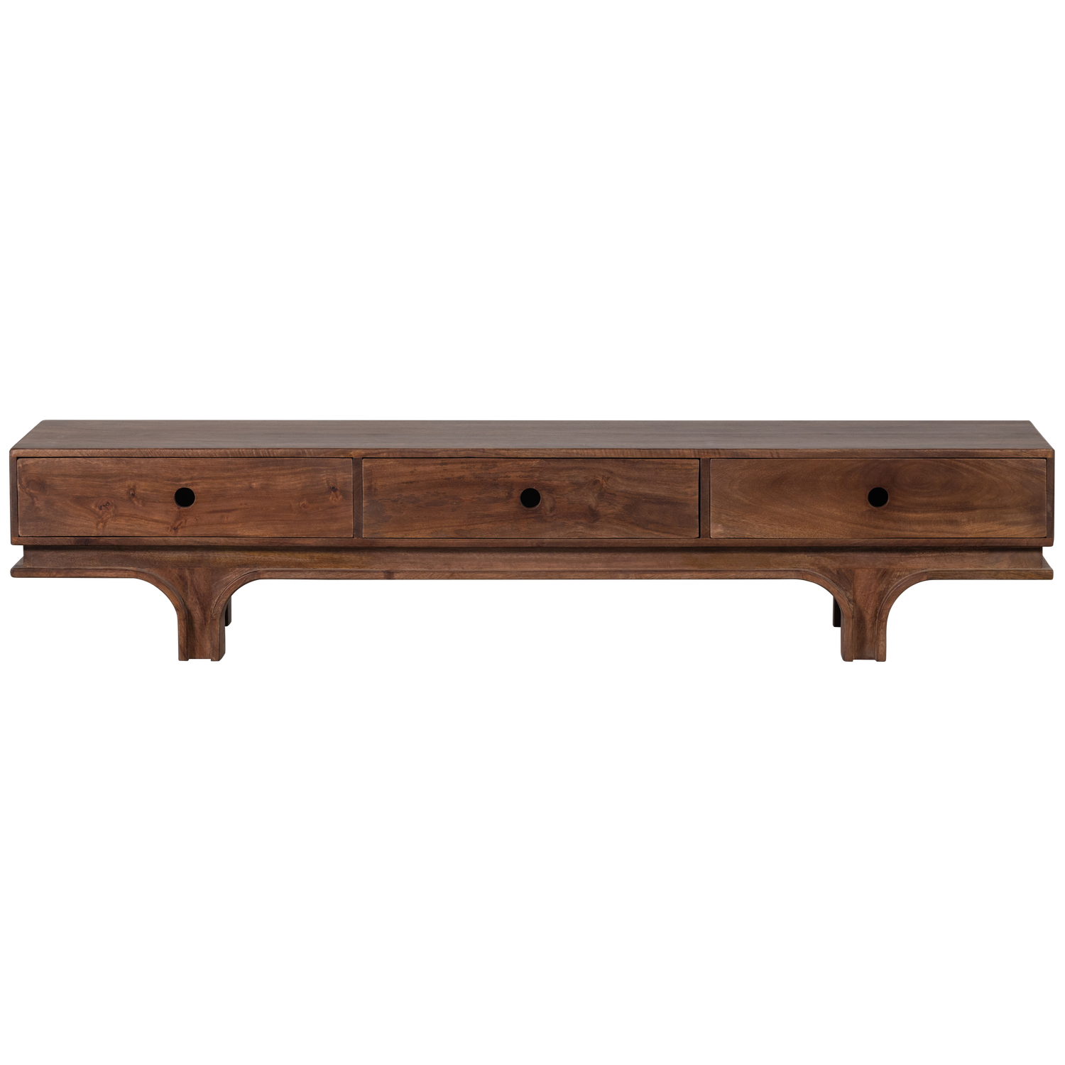 STAES TV-MOBEL 3 SCHUBLADEN MANGO HOLZ WALNUSS 377360-W – Bild 4