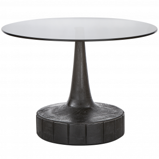 SOYA BEISTELLTISCH MANGOHOLZ GLAS SCHWARZ 377370-Z