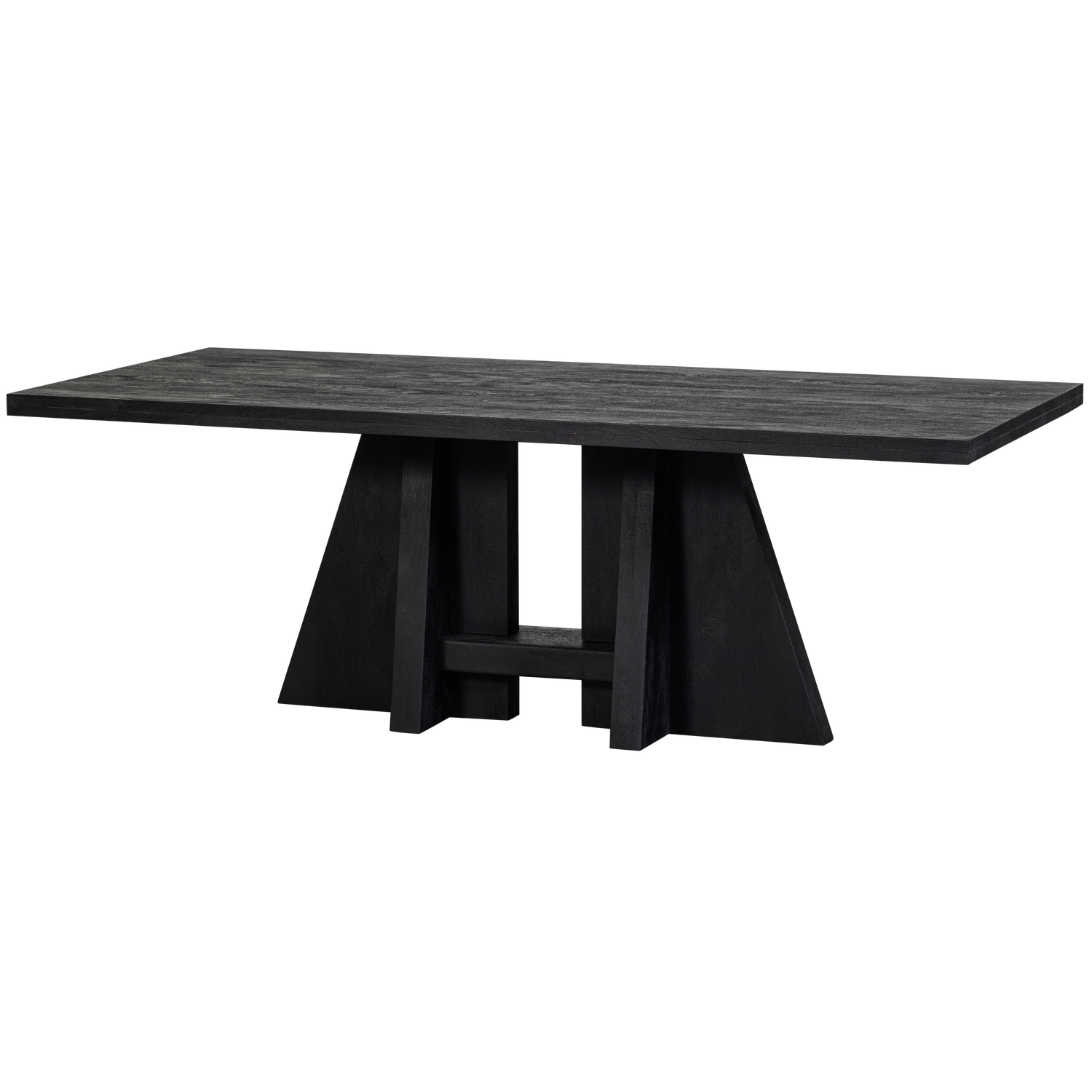KEAN ESSTISCH MIT MITTELBEIN MANGO HOLZ SCHWARZ 220x100CM 377382-Z