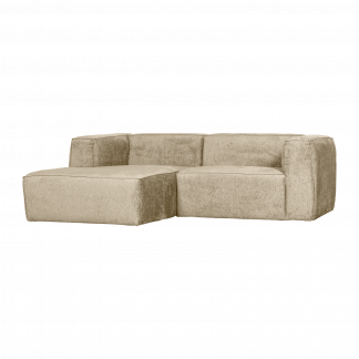 BEAN CHAISE LONGUE SOFA LINKS STRUCTURE VELVET BUTTERMILK 377432-BM