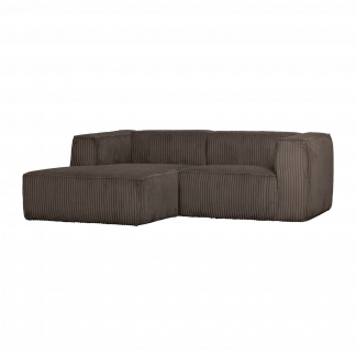 BEAN CHAISE LONGUE SOFA LINKS GERIPPTER STOFF MUD 377432-RM