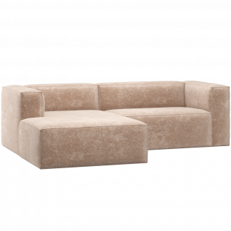 BEAN CHAISE LONGUE SOFA LINKS CHENILLE VELVET NATUR 377432-VN