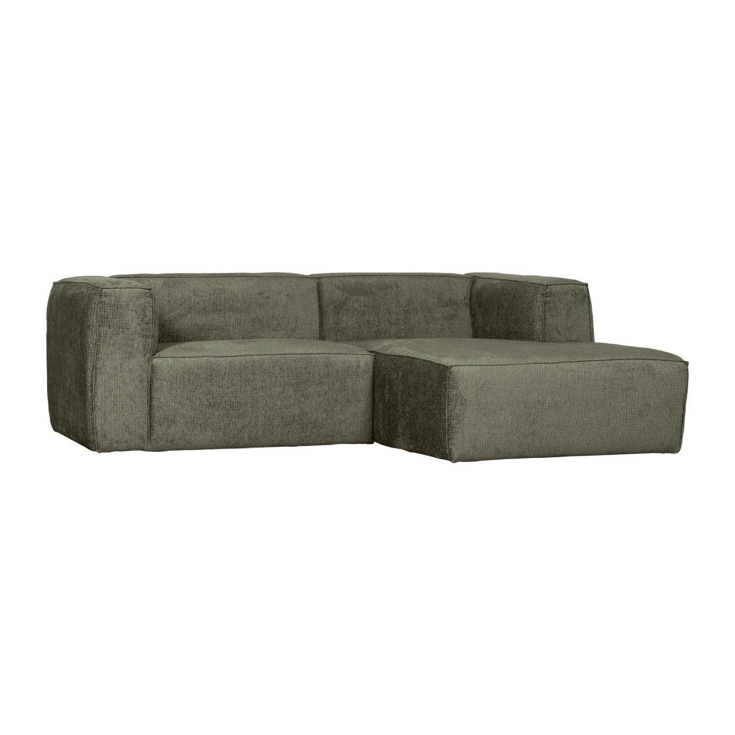 BEAN CHAISE LONGUE SOFA RECHTS STRUCTURE VELVET MOSS 377433-MO