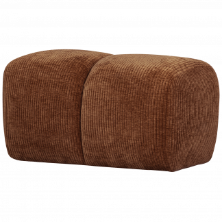 MOJO HOCKER GERIPPTER STOFF ROSTBRAUN 377450-R