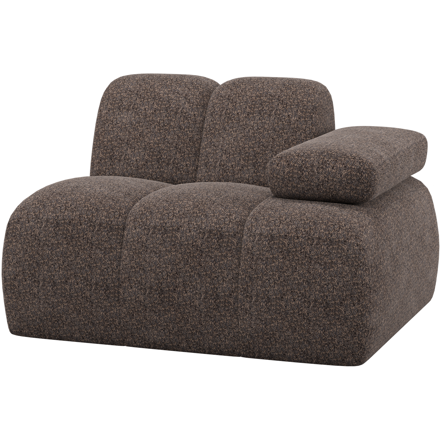 MOJO 1-SITZER ELEMENT ARM RECHTS WOLLE BRAUN 377453-WB