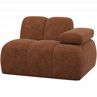 MOJO 1-SITZER ELEMENT ARM RECHTS WOLLE ROSTBRAUN 377453-WR