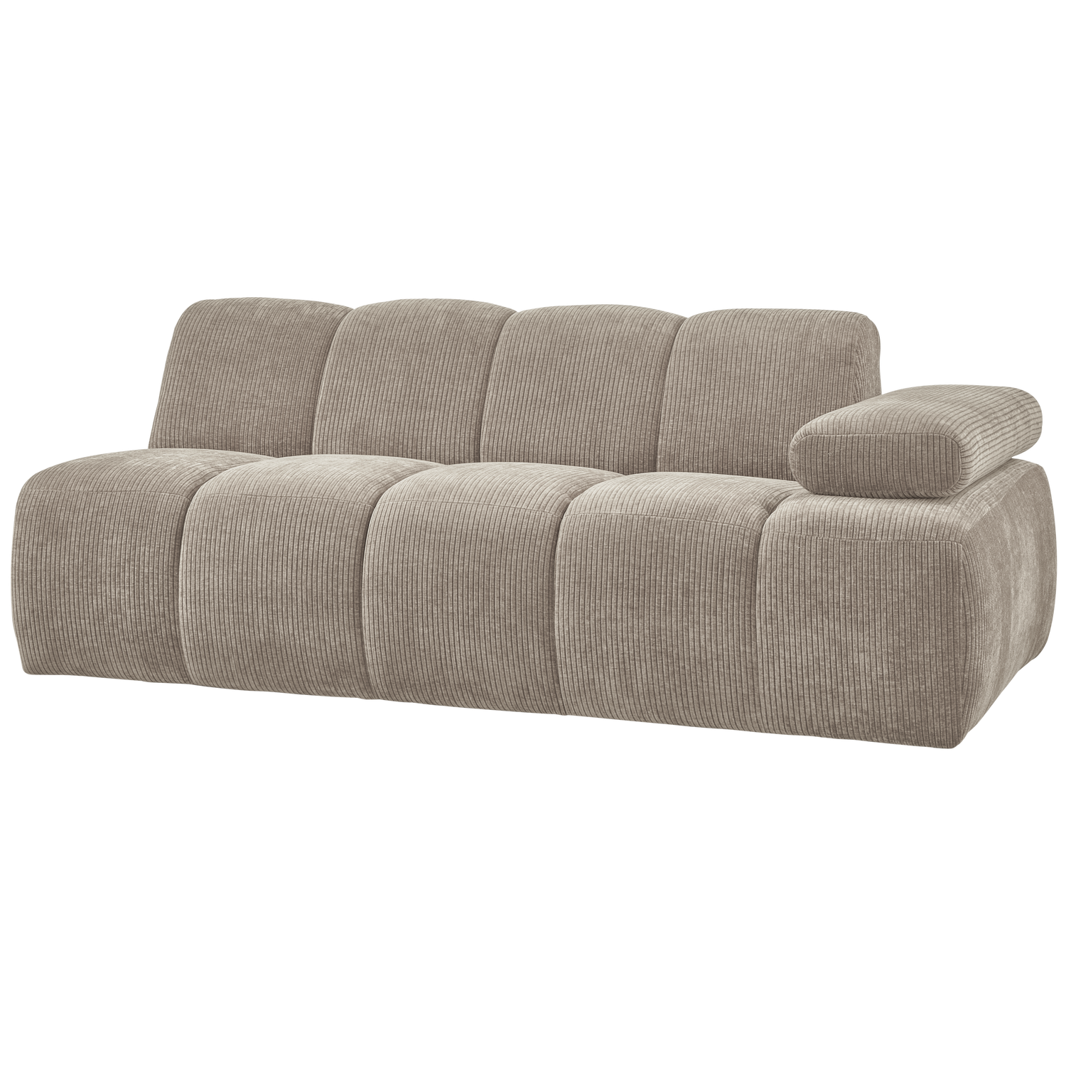 MOJO 2-SITZER ELEMENT ARM RECHTS GERIPPTER DUNKLER SAND 377457-D