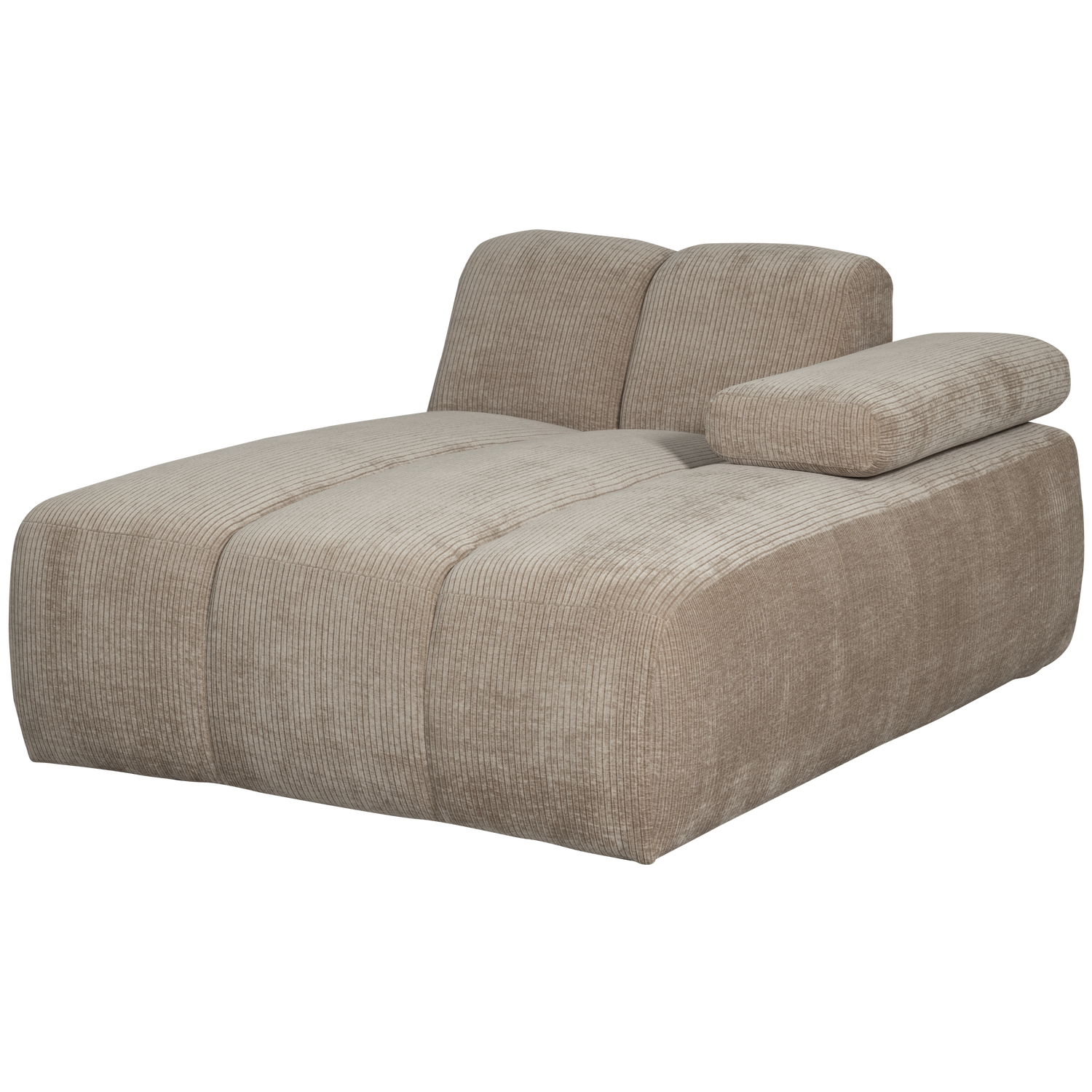MOJO CHAISE LONGUE RECHTS GERIPPTER DUNKLER SAND 377460-D