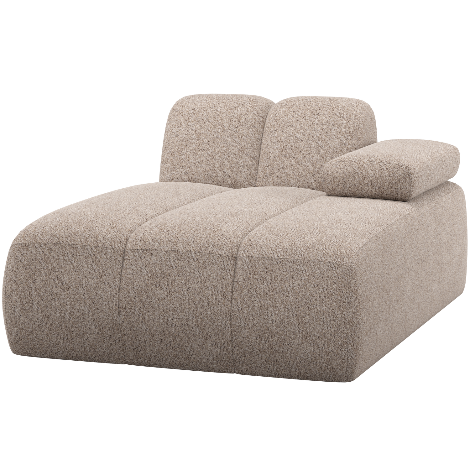 MOJO CHAISE LONGUE RECHTS WOLLE DUNKELSAND 377460-WD