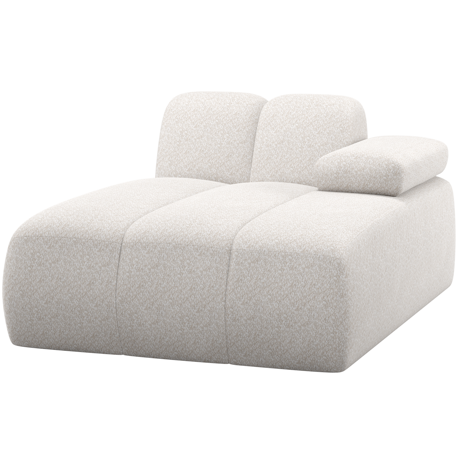MOJO CHAISE LONGUE RECHTS WOLLE ECRU 377460-WE