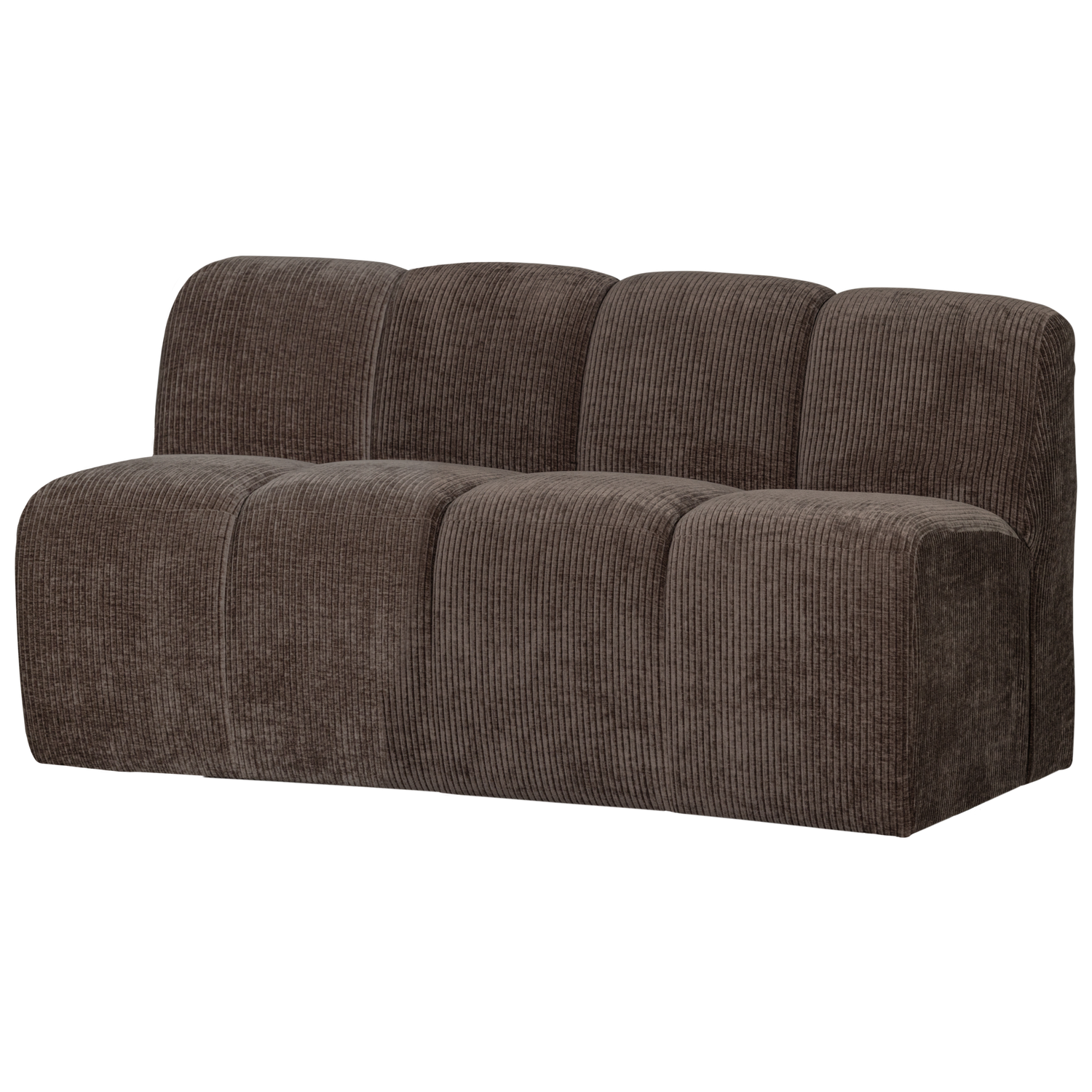 MOJO ESSBANK 164 CM MIT RUCKENLEHNE GERIPPTER BRAUN 377462-B
