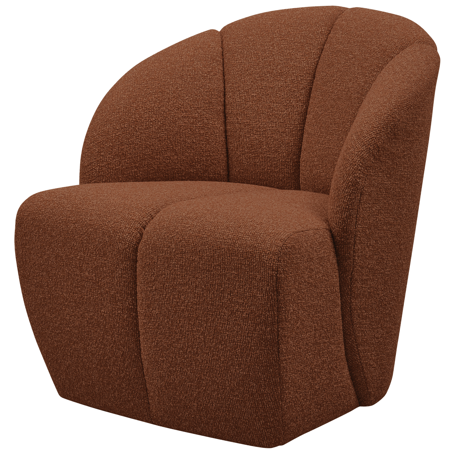 MOJO DREHSESSEL BOUCLE ROSTBRAUN MELIERT 377463-RM