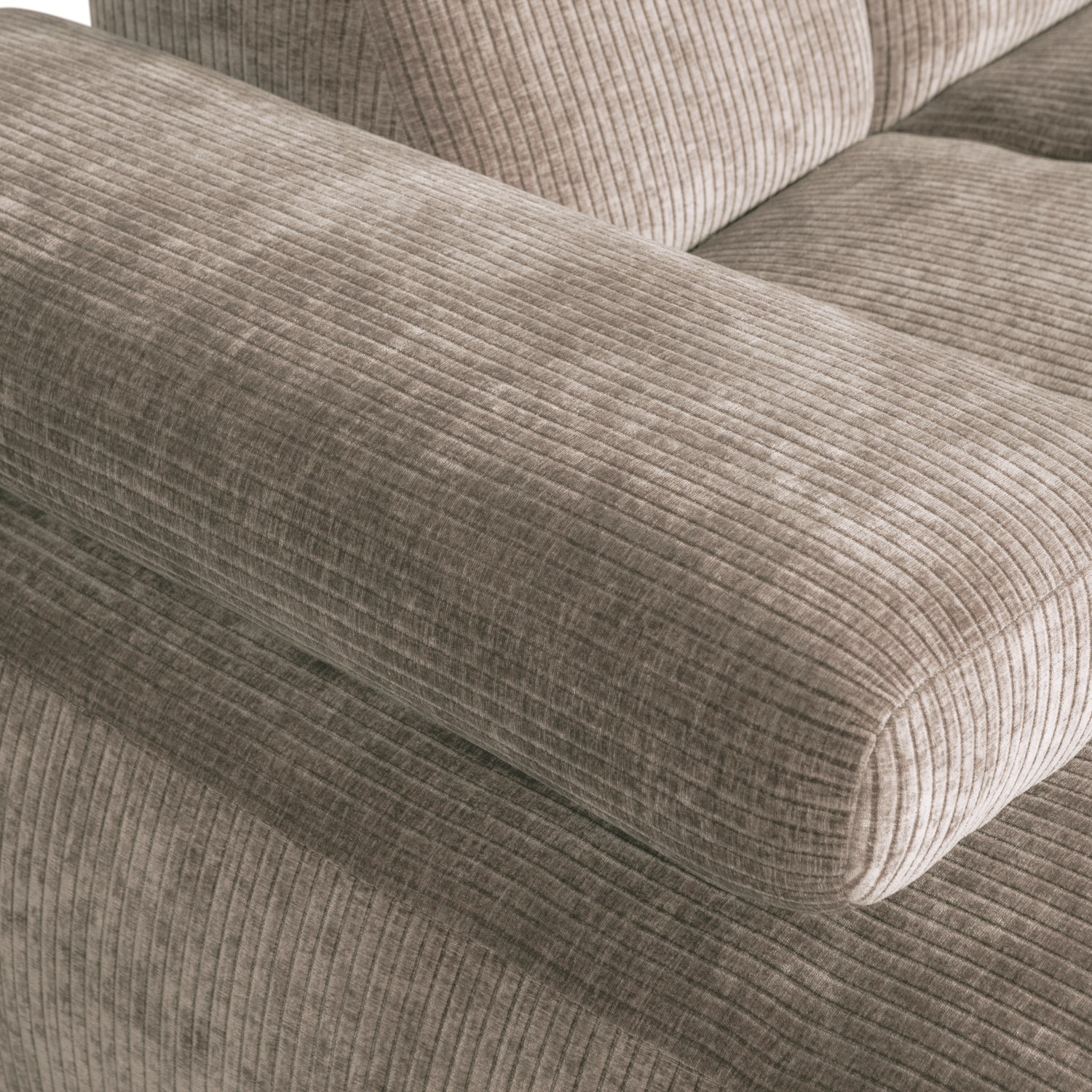 MOJO CHAISE LONGUE SOFA LINKS GERIPPTER STOFFDUNKLER SAND 377464-D – Bild 7