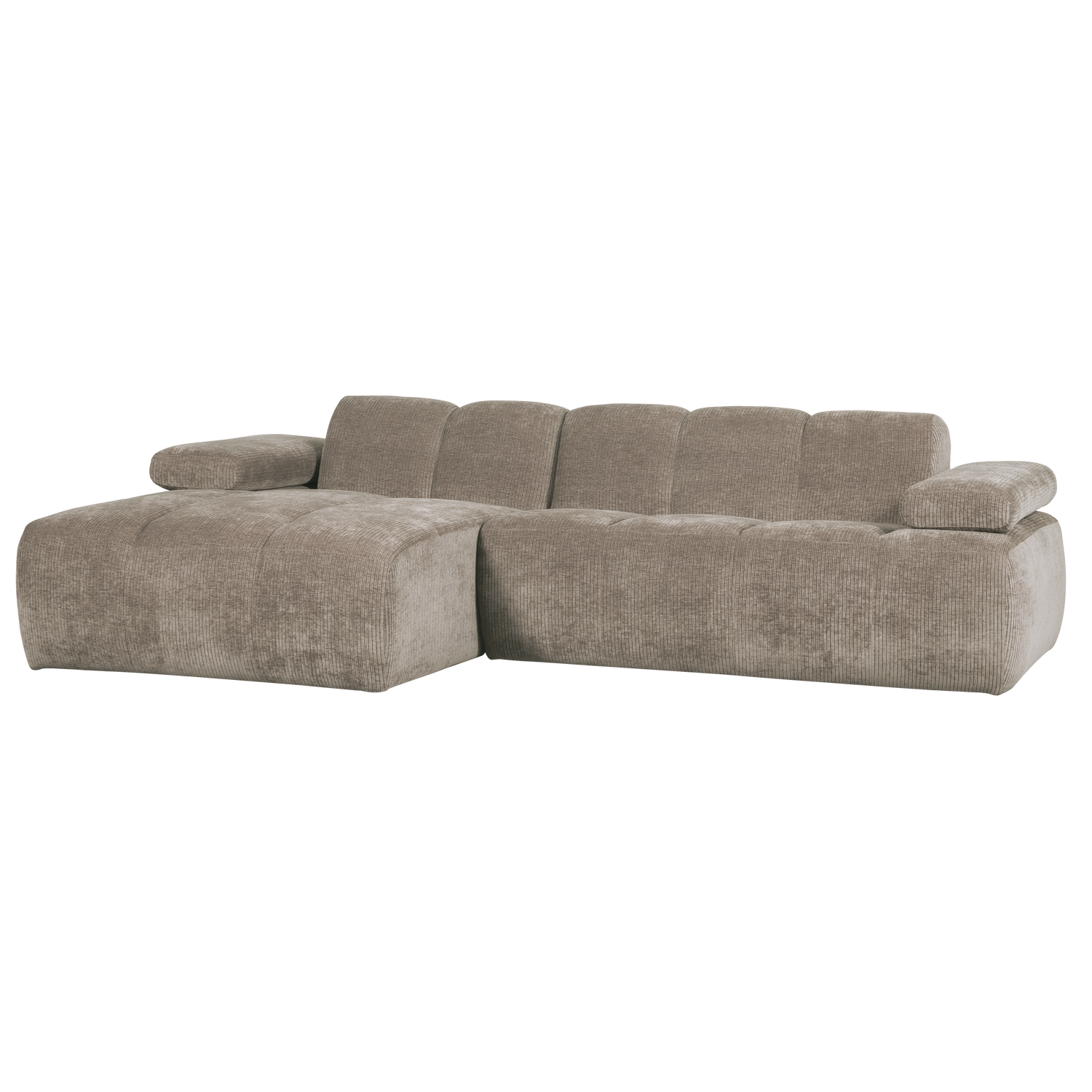 MOJO CHAISE LONGUE SOFA LINKS GERIPPTER STOFFDUNKLER SAND 377464-D