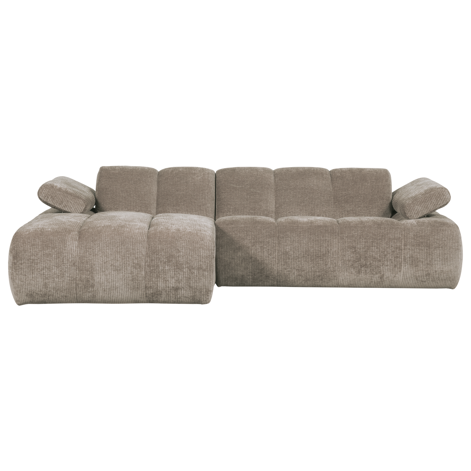 MOJO CHAISE LONGUE SOFA LINKS GERIPPTER STOFFDUNKLER SAND 377464-D – Bild 4