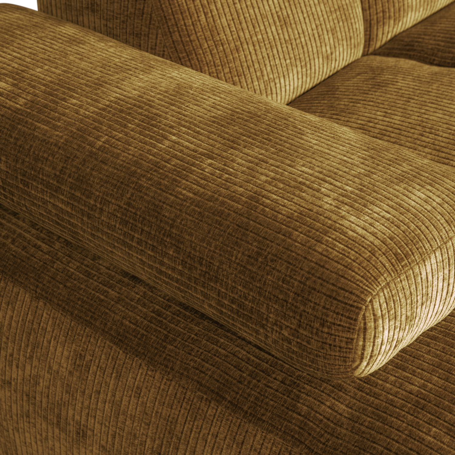 MOJO CHAISE LONGUE SOFA LINKS GERIPPTER STOFFHONIGGELB 377464-H – Bild 7