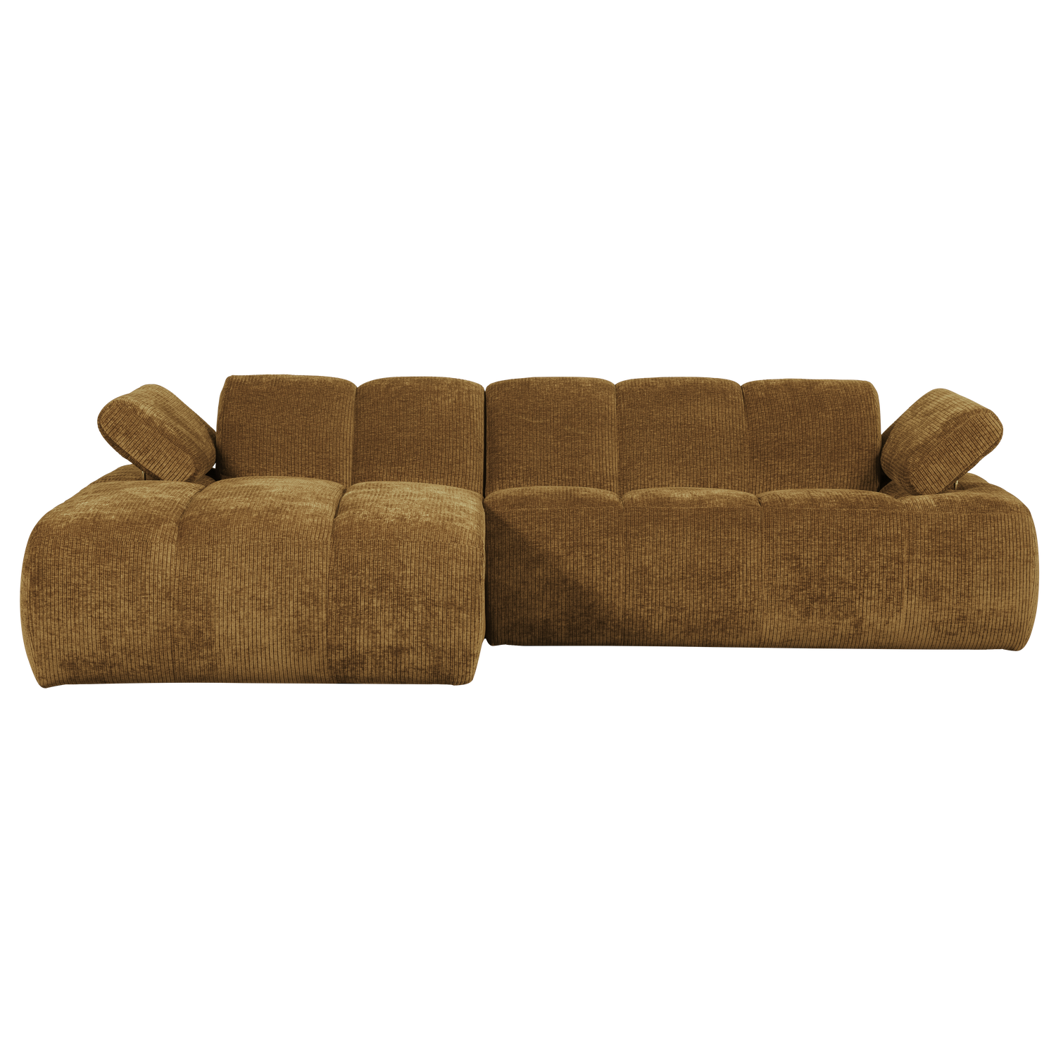 MOJO CHAISE LONGUE SOFA LINKS GERIPPTER STOFFHONIGGELB 377464-H – Bild 3