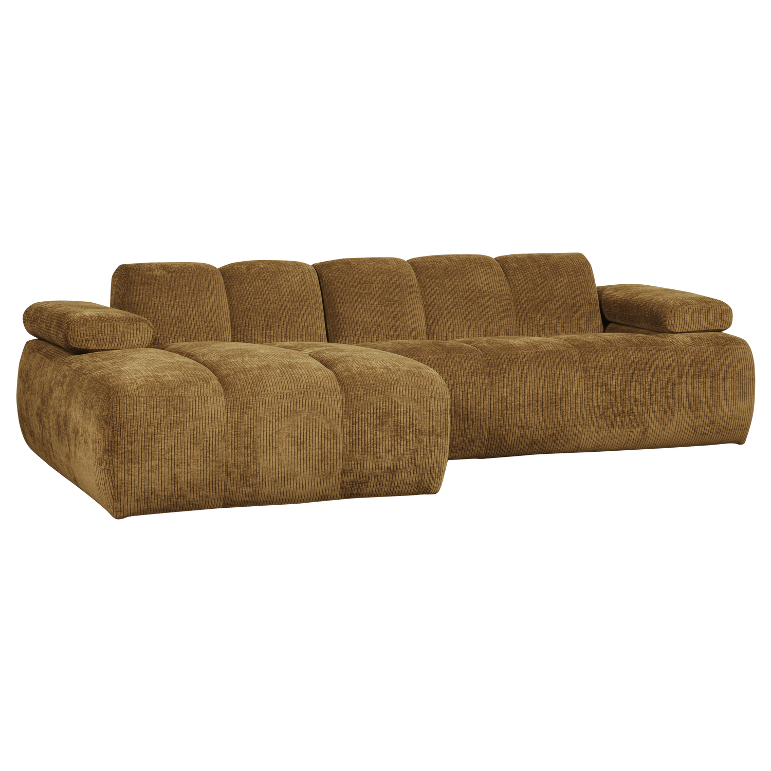 MOJO CHAISE LONGUE SOFA LINKS GERIPPTER STOFFHONIGGELB 377464-H – Bild 5