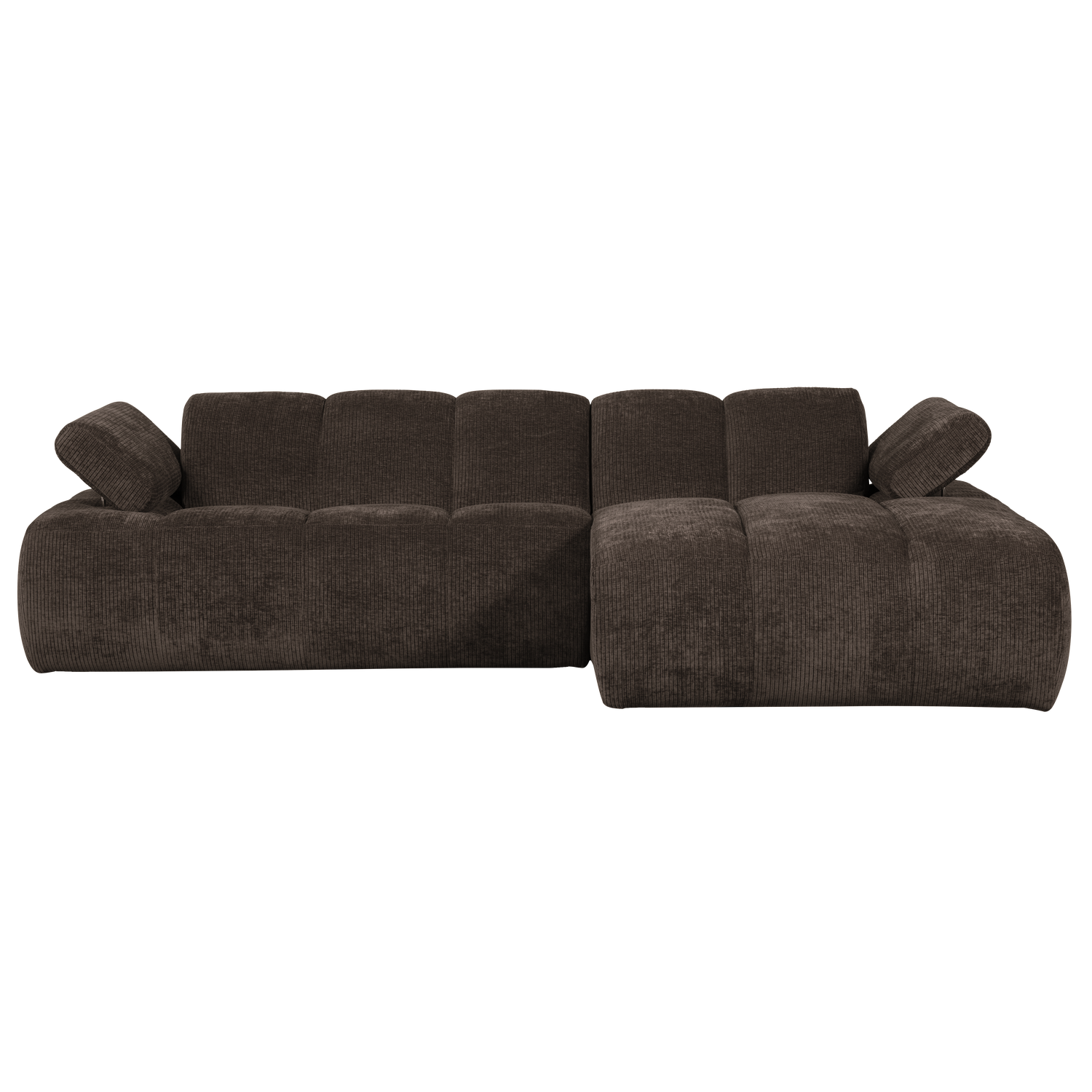 MOJO CHAISE LONGUE SOFA RECHTS GERIPPTER STOFFBRAUN 377465-B – Bild 3