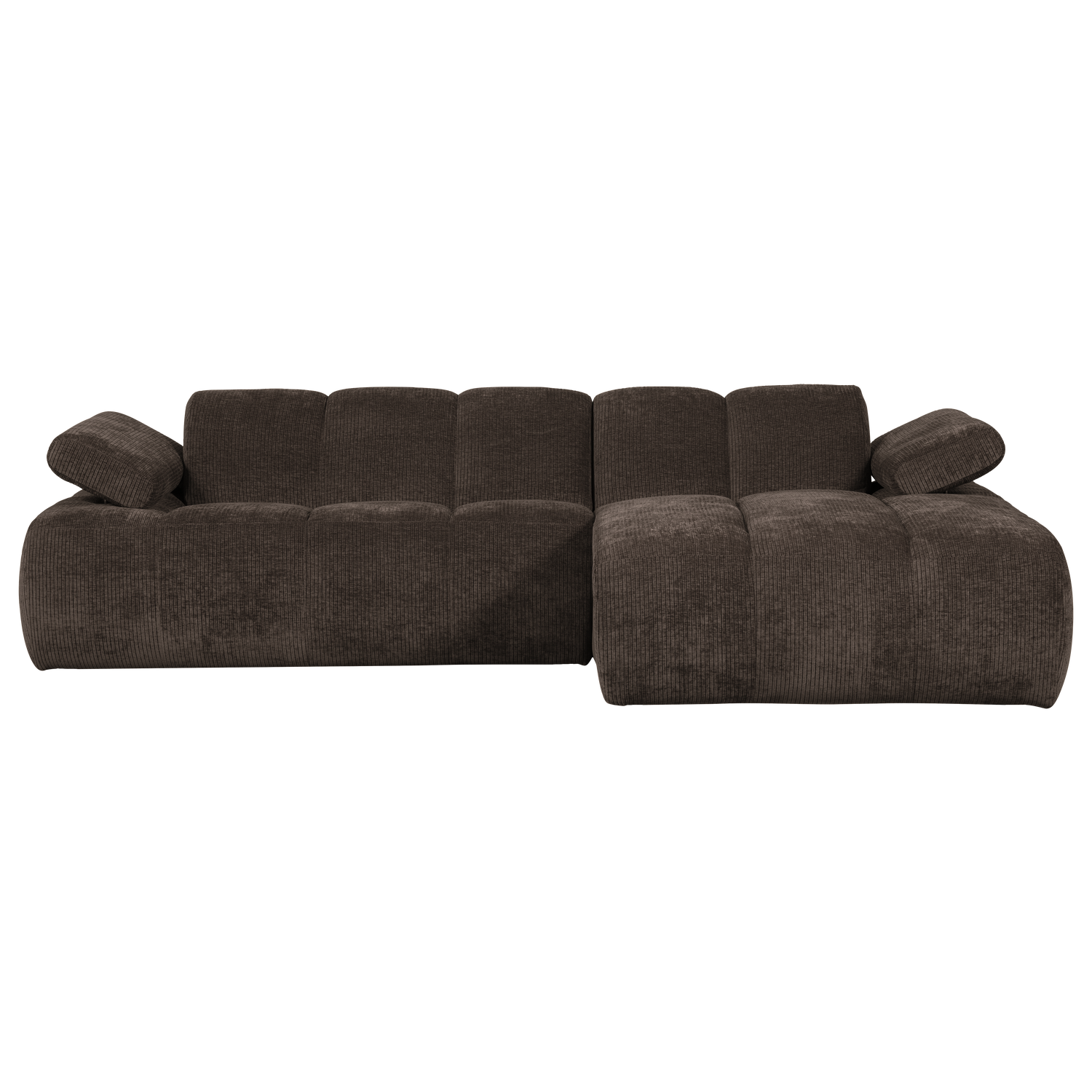 MOJO CHAISE LONGUE SOFA RECHTS GERIPPTER STOFFBRAUN 377465-B – Bild 4