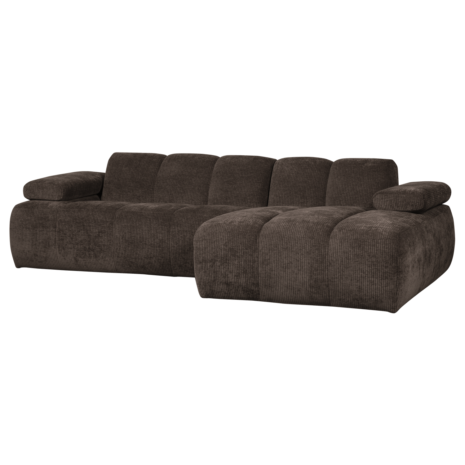 MOJO CHAISE LONGUE SOFA RECHTS GERIPPTER STOFFBRAUN 377465-B – Bild 5