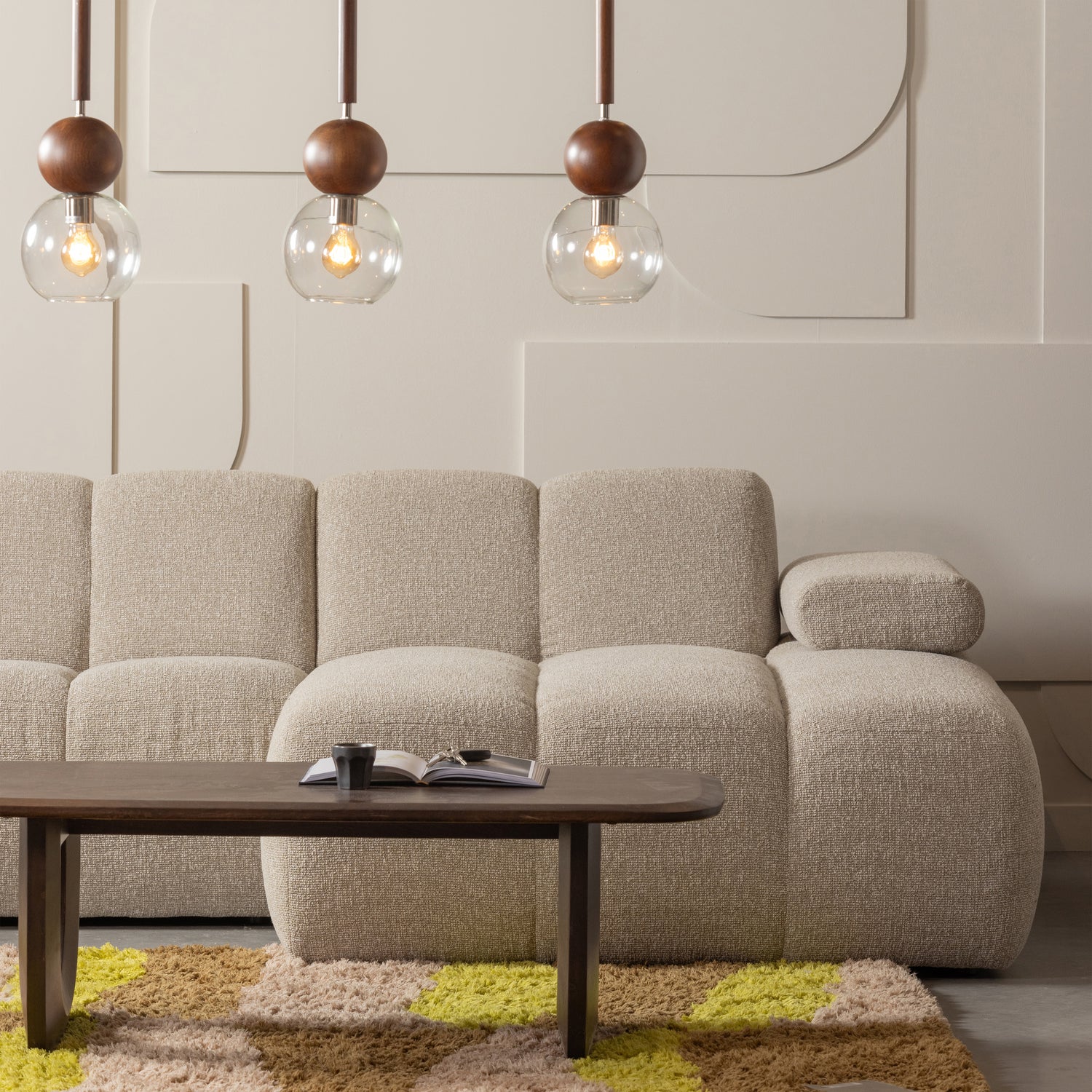 FREQUENT COUCHTISCH MANGO HOLZ WALNUSS 120x60CM 801410-W – Bild 3