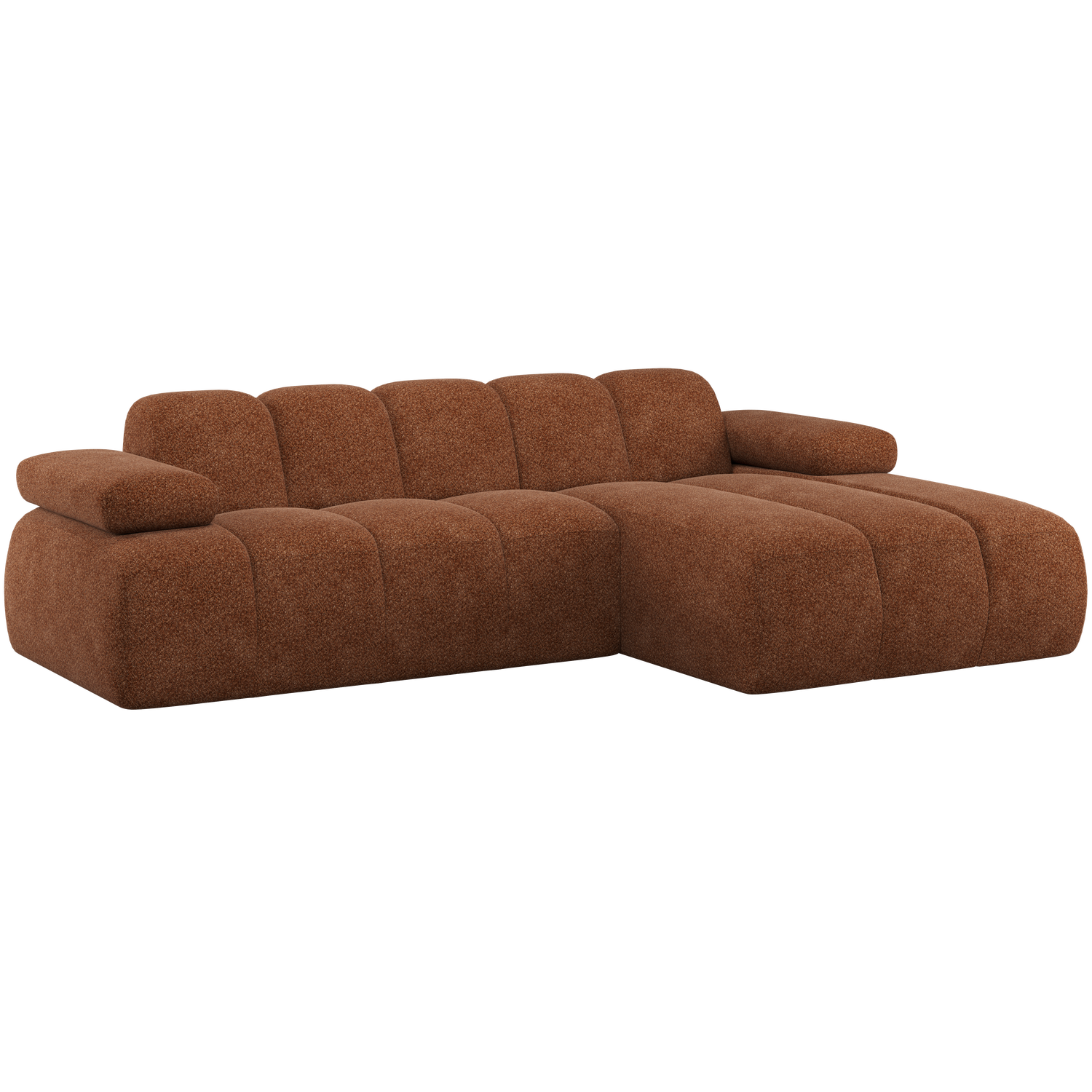 MOJO CHAISELONGUE SOFA RECHTS WOLLE ROSTBRAUN 377465-WR