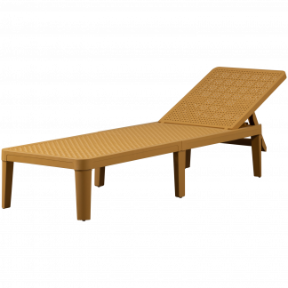 JINTE GARTENLIEGE KUNSTSTOFF GELB 377483-G