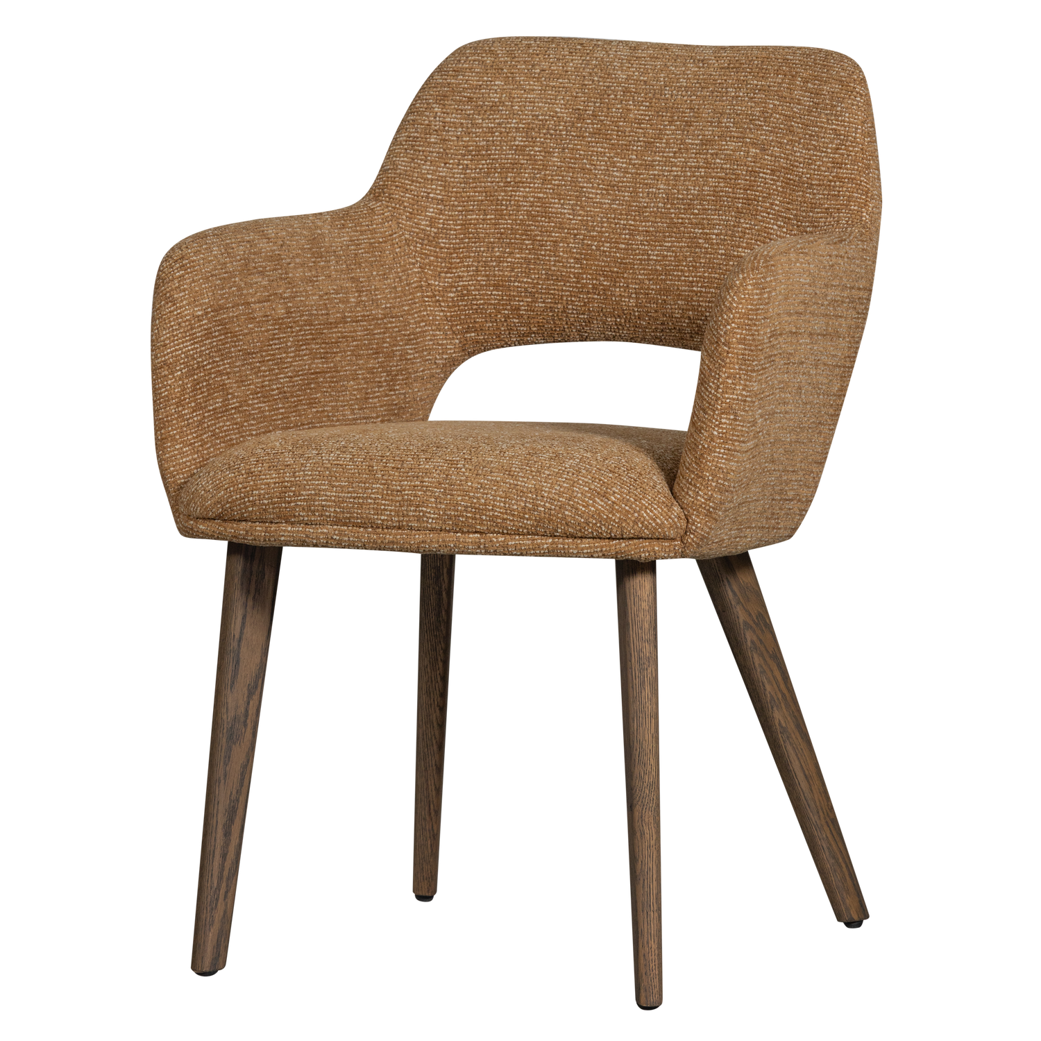 MURAT ESSZIMMERSTUHL GELB MIT HOLZFUSS BRAUN 377492-GM