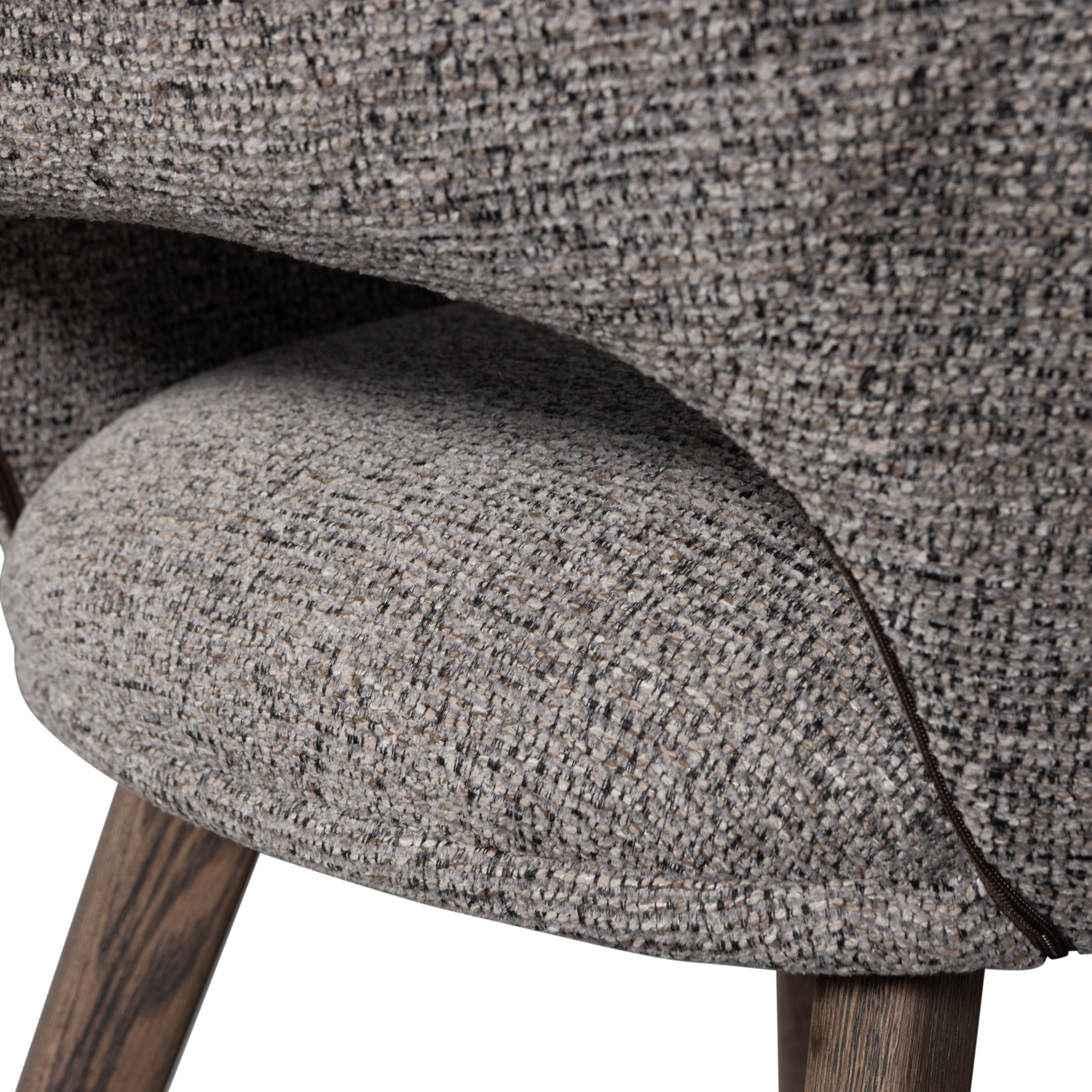 MURAT ESSZIMMERSTUHL TAUPE MIT HOLZFUSS BRAUN 377492-TM – Bild 7