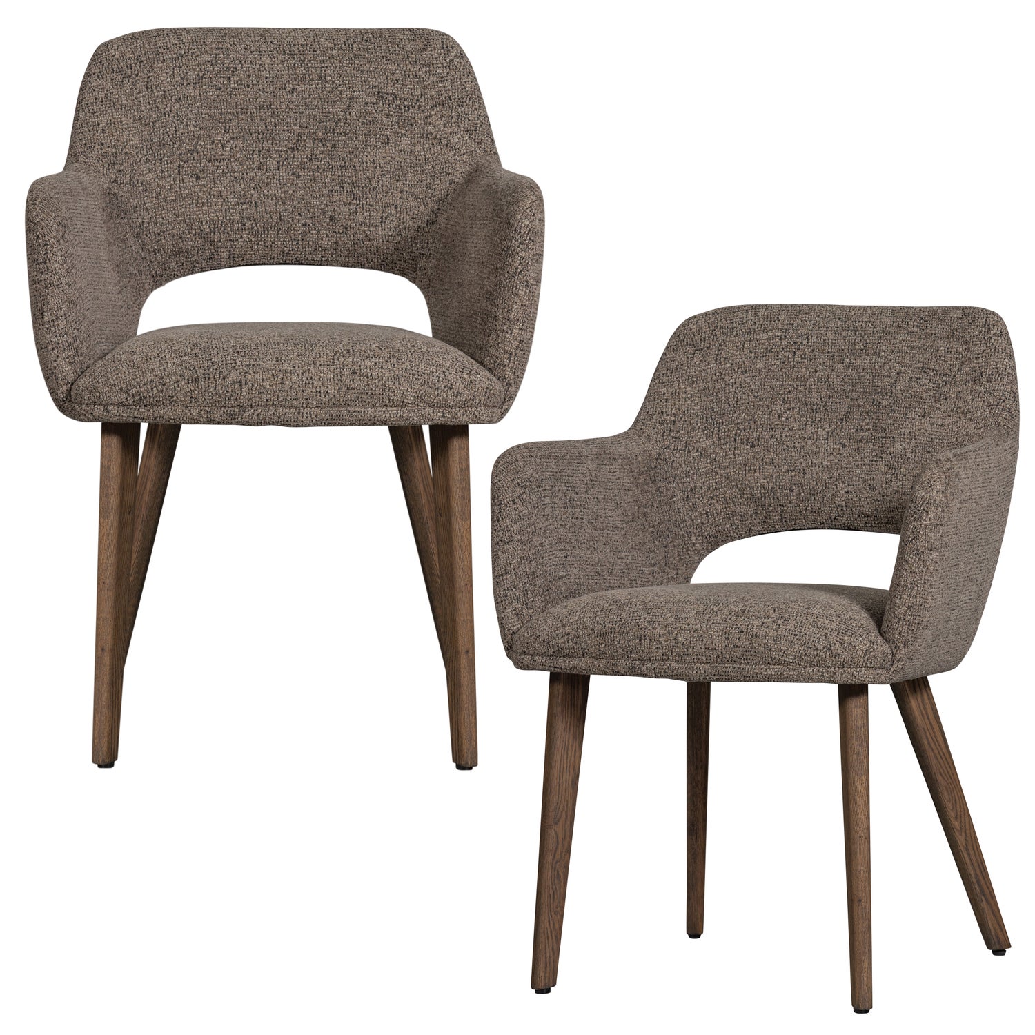 MURAT ESSZIMMERSTUHL TAUPE MIT HOLZFUSS BRAUN 377492-TM – Bild 3