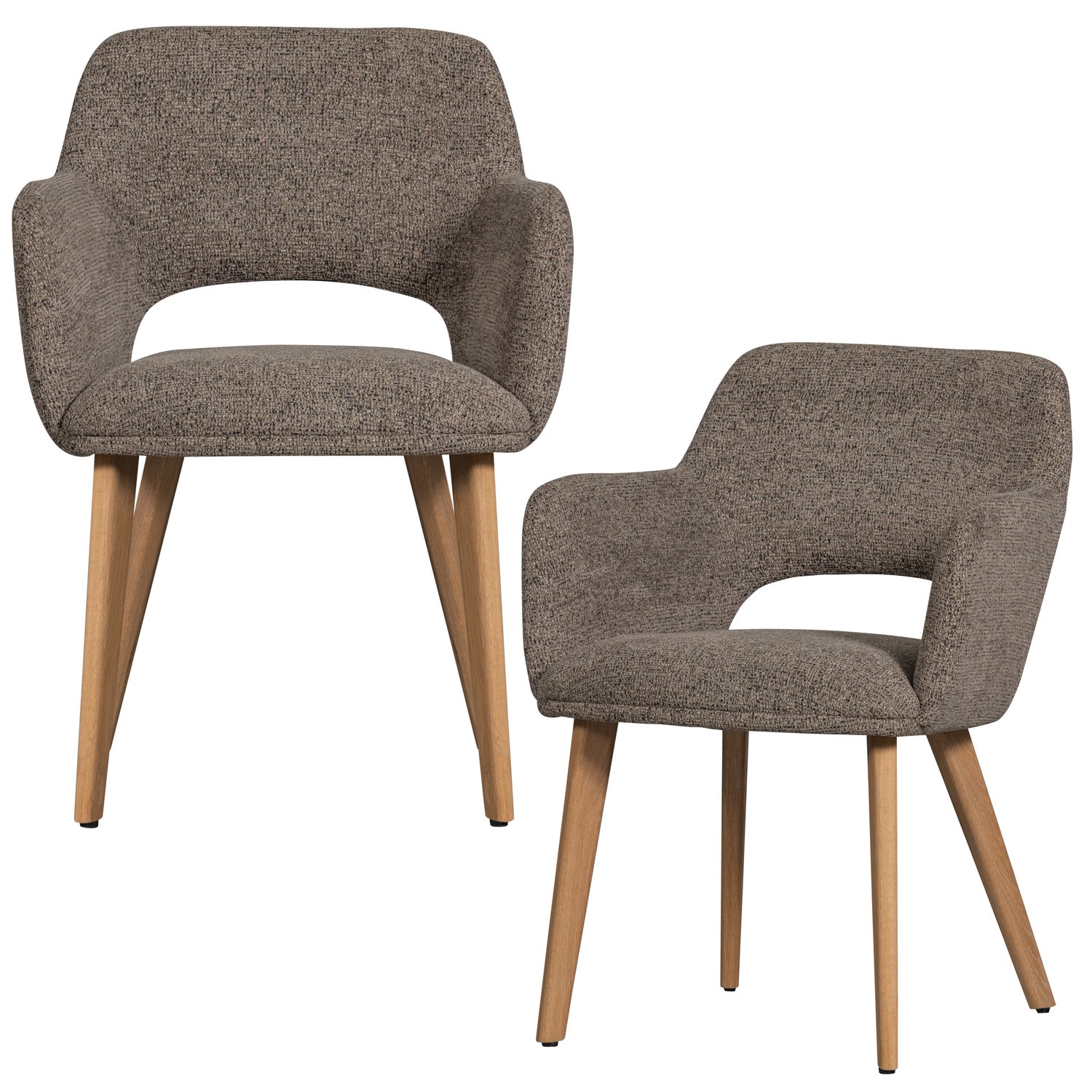 MURAT ESSZIMMERSTUHL TAUPE MIT HOLZFUSS NATUR 377492-TN – Bild 3