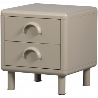 RUNE KOMMODE NACHTTISCH 2 SCHUBLADEN METALL SAND 377494-Z