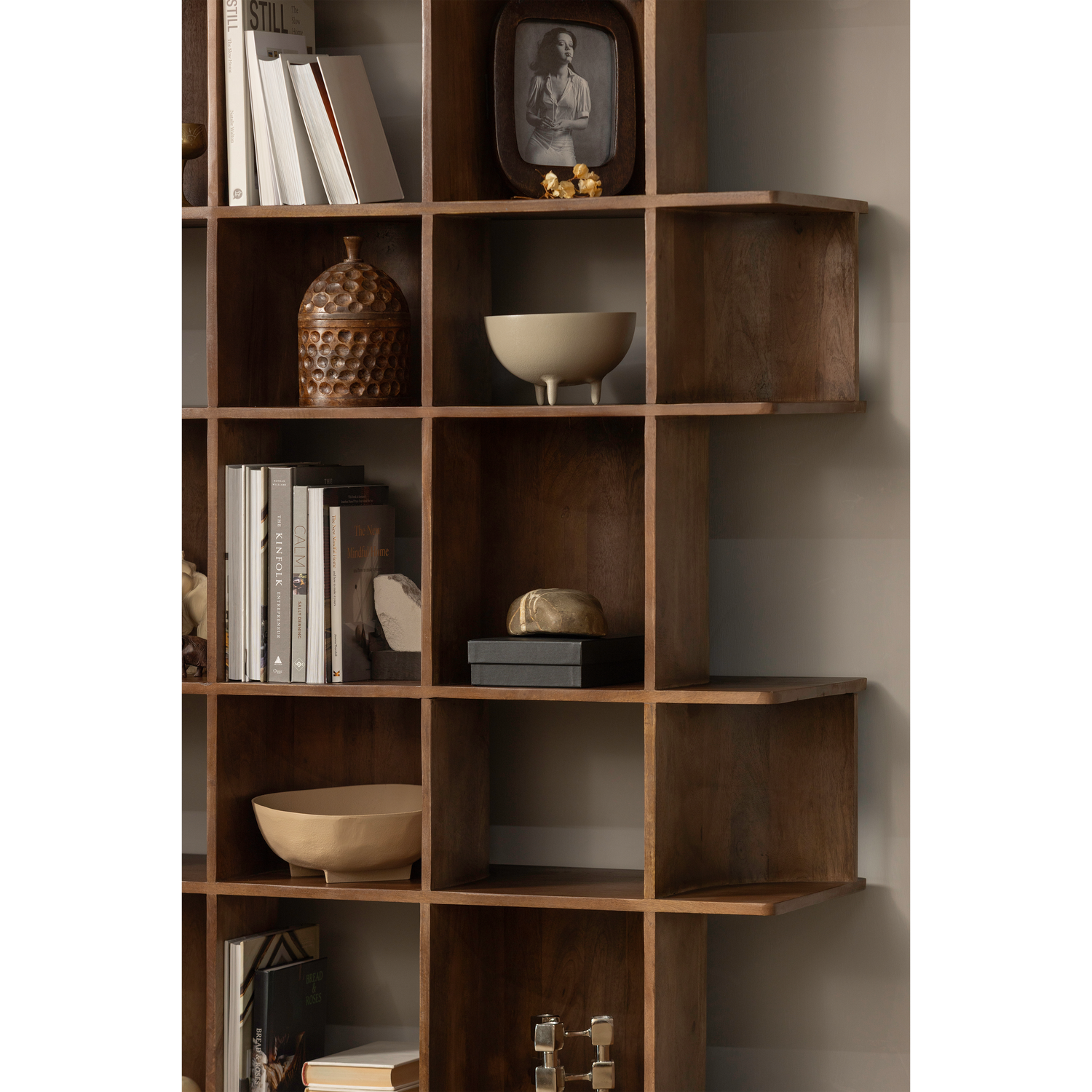 SINNE BUCHERREGAL MANGO HOLZ NUSSBAUM 180x130CM 377508-W – Bild 2