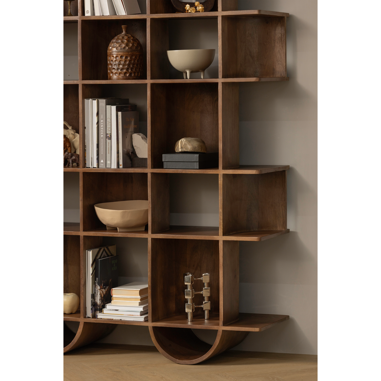 SINNE BUCHERREGAL MANGO HOLZ NUSSBAUM 180x130CM 377508-W – Bild 3