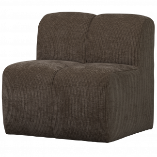 MOJO ESSBANK 84CM MIT RUCKENLEHNE GERIPPTER STOFFBRAUN 377519-B