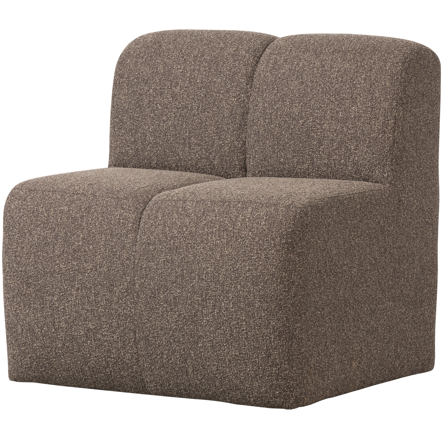 MOJO ESSBANK 84CM MIT RUCKENLEHNE BOUCLE BRAUN MELANGE 377519-BM