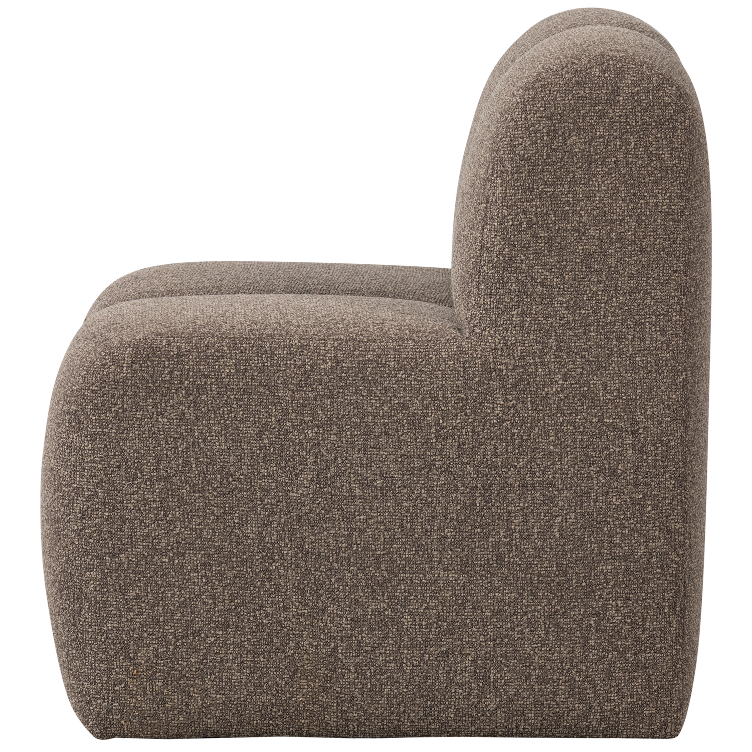 MOJO ESSBANK 84CM MIT RUCKENLEHNE BOUCLE BRAUN MELANGE 377519-BM – Bild 4
