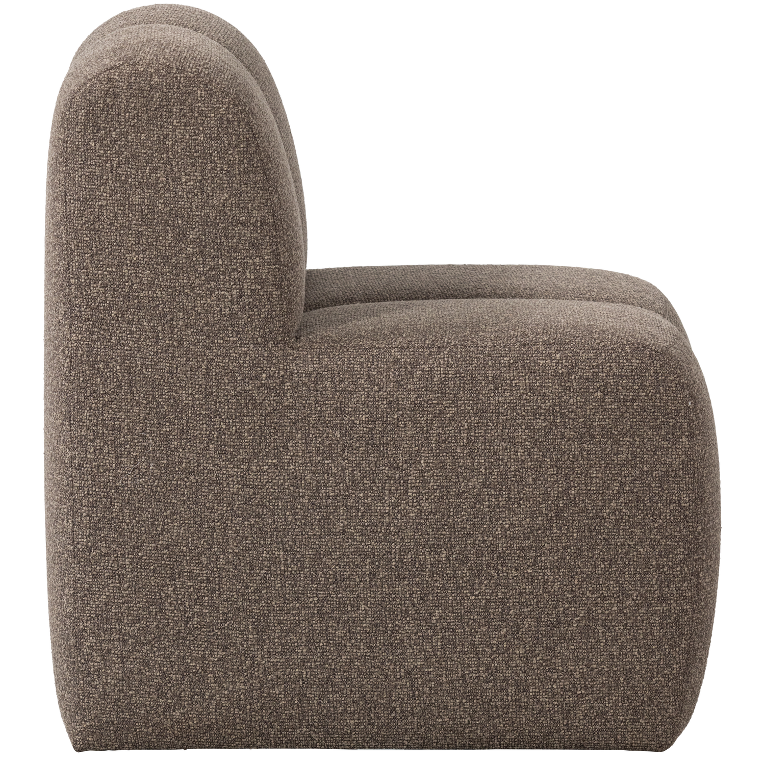 MOJO ESSBANK 84CM MIT RUCKENLEHNE BOUCLE BRAUN MELANGE 377519-BM – Bild 5