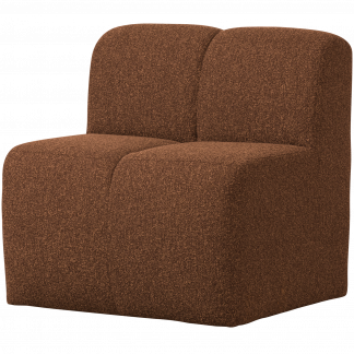 MOJO ESSBANK 84CM MIT RUCKENLEHNE BOUCLE ROSTBRAUN MELIERT 377519-RM
