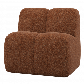 MOJO ESSBANK 84 CM MIT RUCKENLEHNE WOLLE ROSTBRAUN 377519-WR