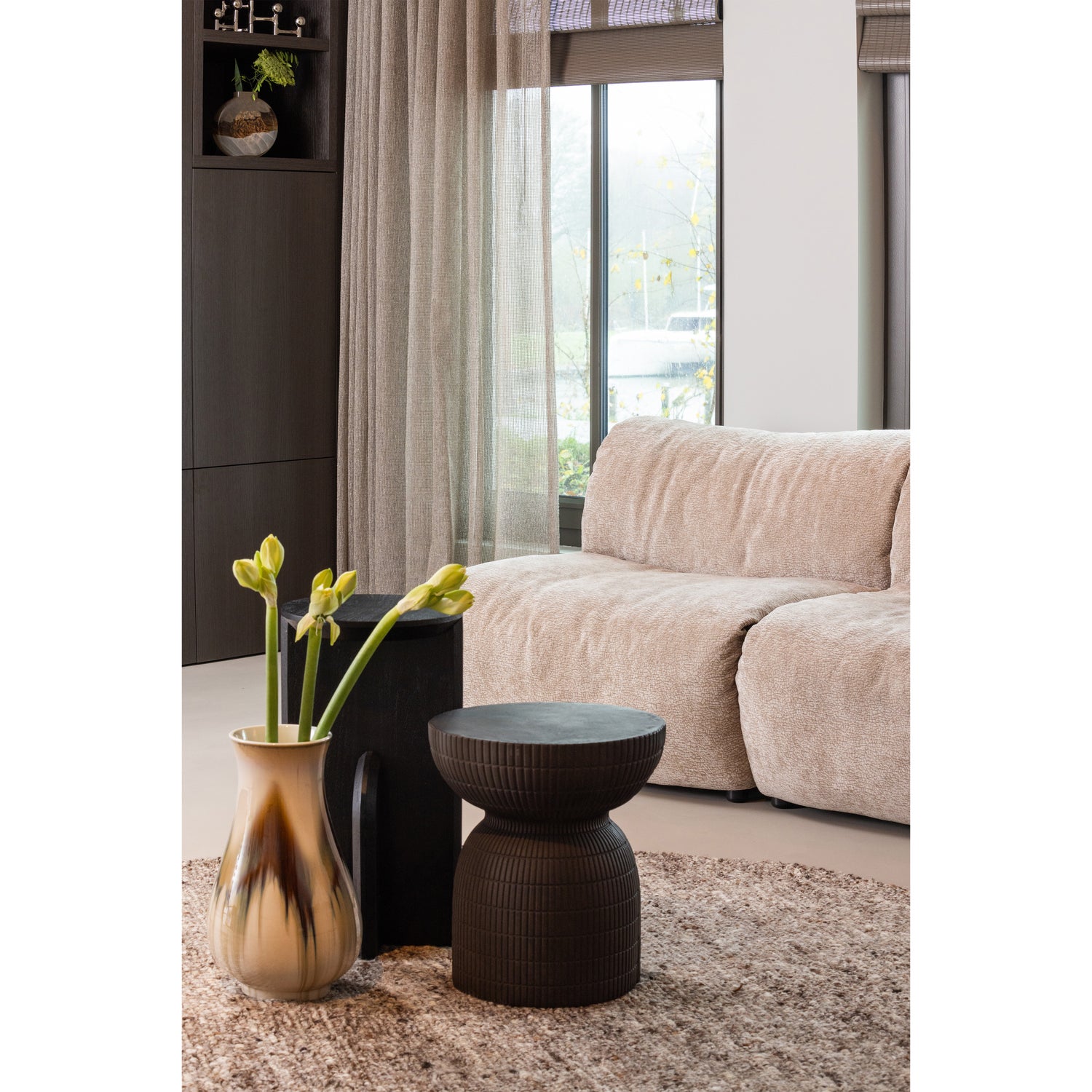 SAMSON COUCHTISCH BETONOPTIK COFFEE 44xO37CM 377392-C – Bild 3