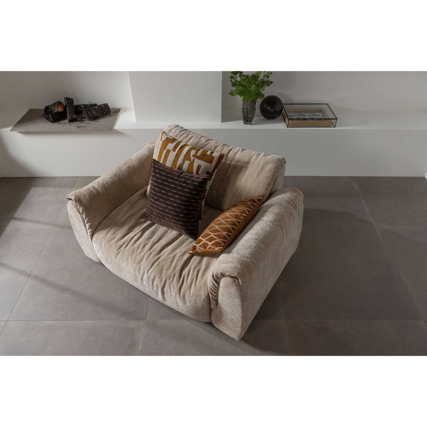 BAGGY LIEGESESSEL 3D CHENILLE SAND 377525-SA – Bild 3