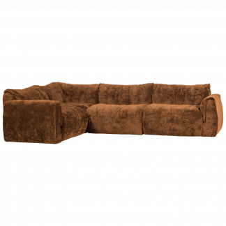 BAGGY ECKBANK LINKS 3D CHENILLE MITTELBRAUN 377528-MB