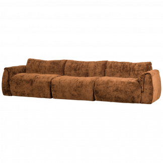 BAGGY 3-SITZER RECHTS 3D CHENILLE MITTELBRAUN 377531-MB
