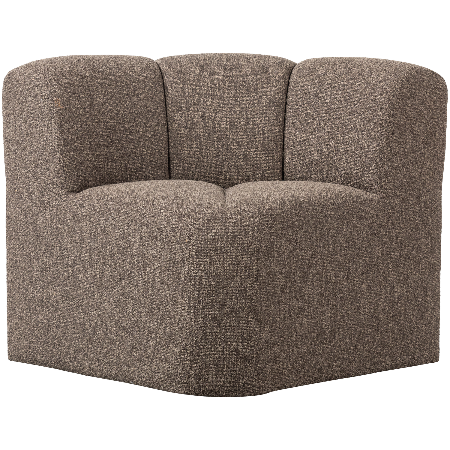 MOJO ESSBANK ECK MIT RUCKENLEHNE BOUCLE BRAUN MELANGE 377533-BM