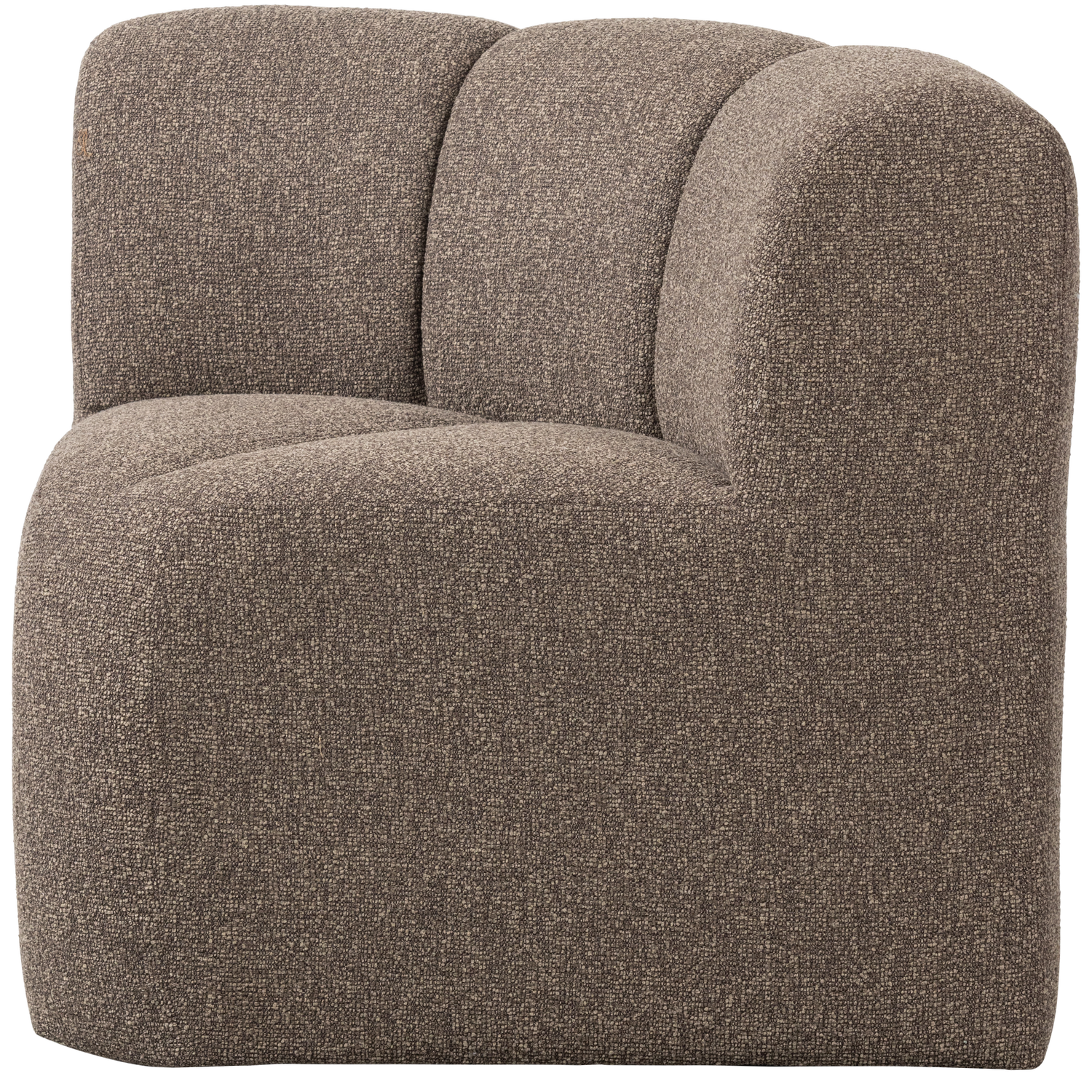 MOJO ESSBANK ECK MIT RUCKENLEHNE BOUCLE BRAUN MELANGE 377533-BM – Bild 2