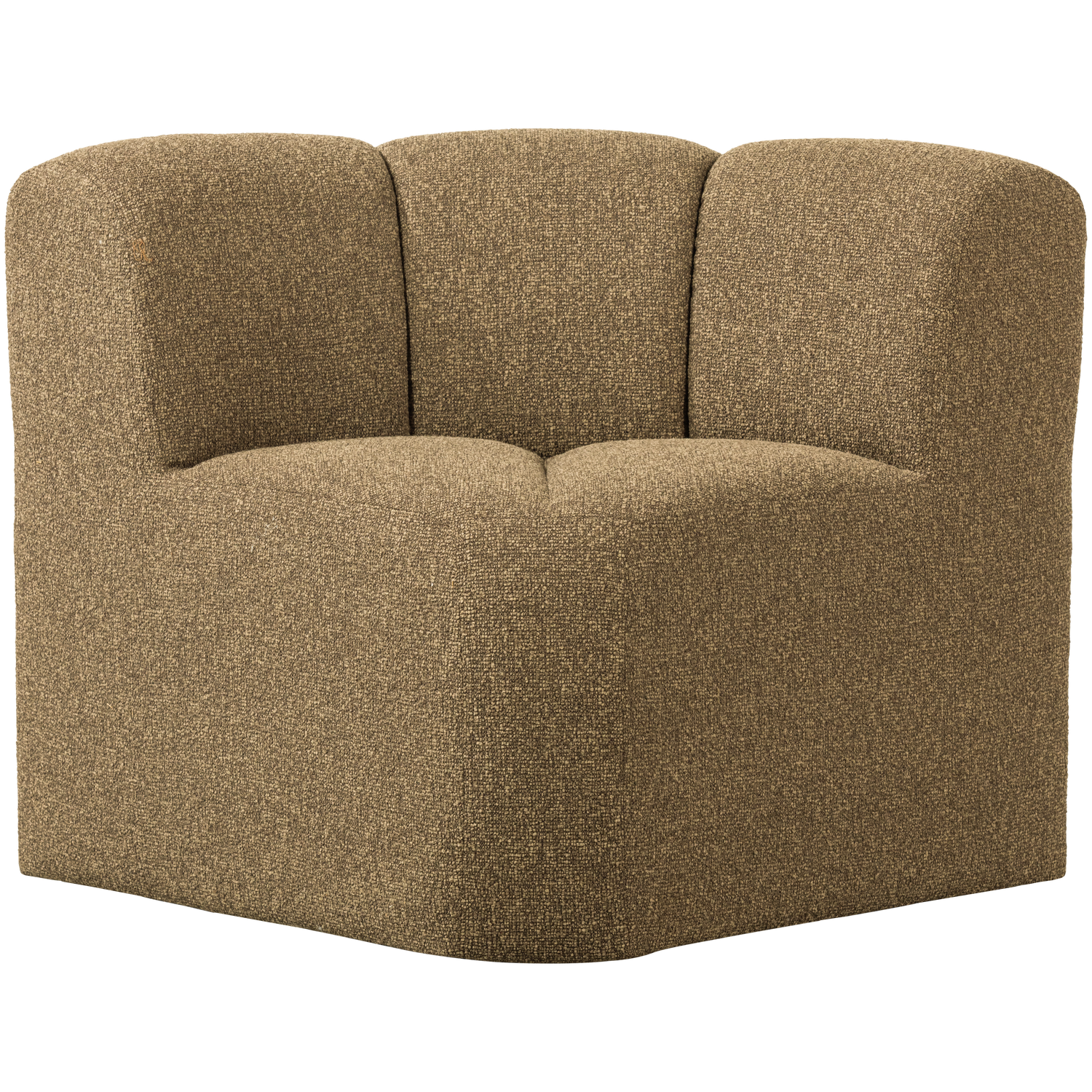 MOJO ESSBANK ECK MIT RUCKENLEHNE BOUCLE GELBBRAUN MELANGE 377533-GM