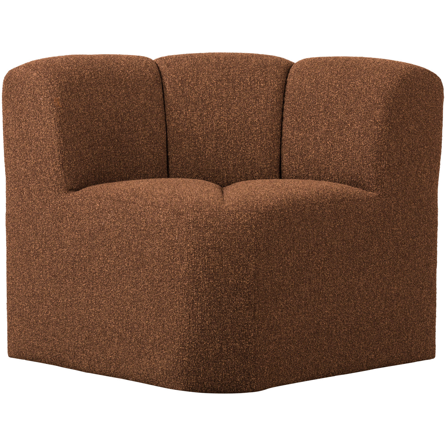 MOJO ESSBANK ECK MIT RUCKENLEHNE BOUCLE ROSTBRAUN MELIERT 377533-RM