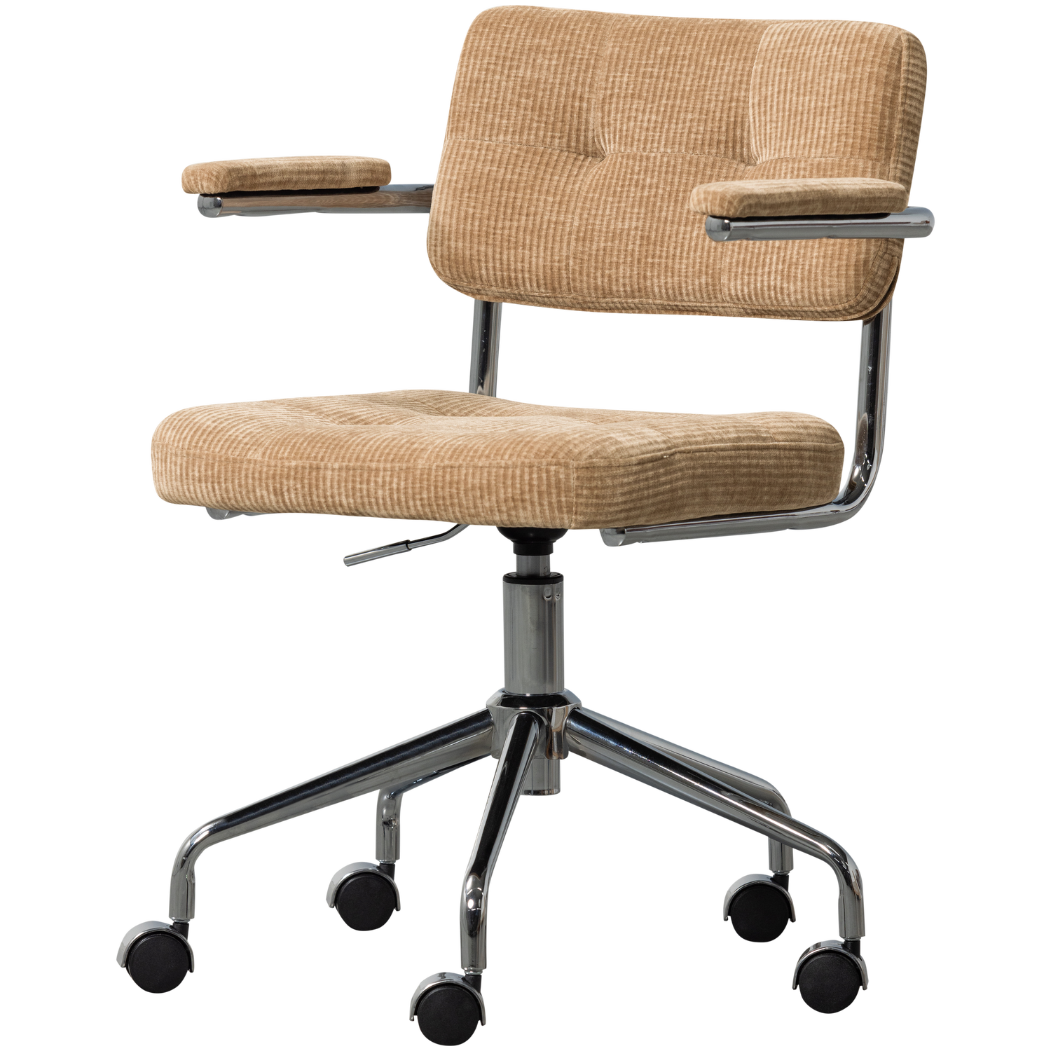 KOVA BUROSTUHL GERIPPTER WEBSTOFF DUNKELSAND 377538-D